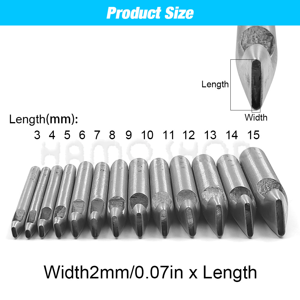 2mm/3mm Width Leather Oval Sha - Leatherwork Hole Punch ulasan dan harga