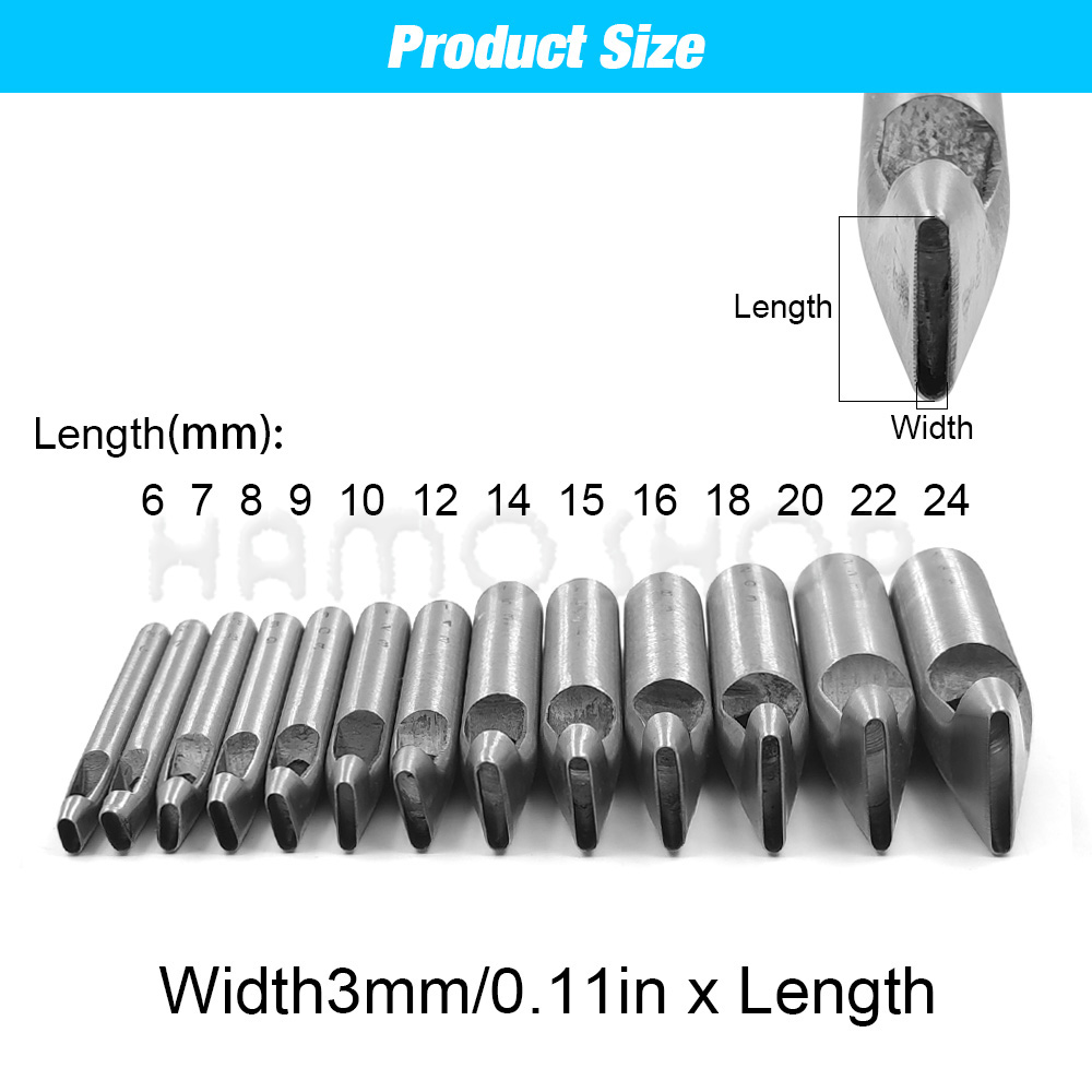 2mm/3mm Width Leather Oval Sha - Leatherwork Hole Punch ulasan dan harga