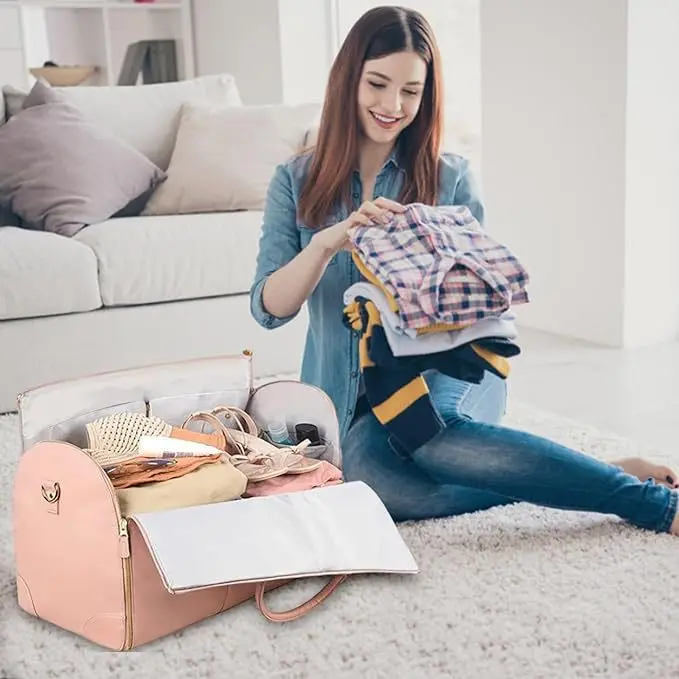 2025 New Women's Waterproof We - Leather Work Duffle Bag ulasan dan harga